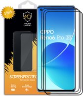 3-Pack Oppo Reno6 Pro Screenprotectors - MobyDefend Gehard Glas Screensavers - Zwarte Randen - Screen Protectors - Glasplaatjes Geschikt Voor: Oppo Reno6 Pro