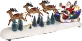 Luville - Santa sleigh battery operated - Kersthuisjes & Kerstdorpen