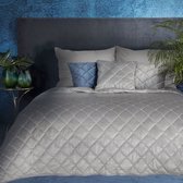 Lucy’s Living luxe AMALO Beddensprei Zilver - 1700x210 cm – bedsprei 2 persoons - beige – beddengoed – slaapkamer – spreien