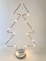 Sapin de Noël argenté avec éclairage LED