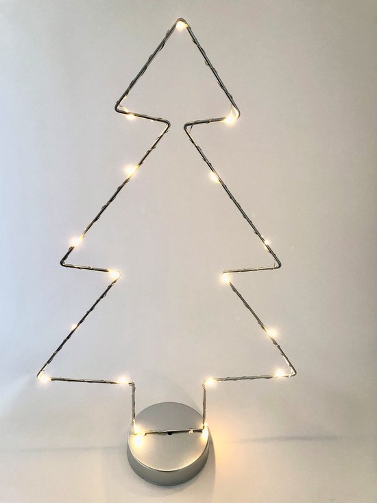 Kerstboom zilver met led verlichting
