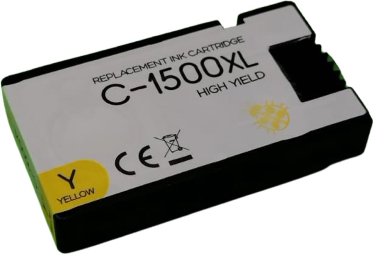 Inktplace Huismerk PGI-1500XL Inkt cartridge Yellow / Geel geschikt voor Canon