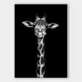 Poster Dark Giraffe - Plexiglas - Meerdere Afmetingen & Prijzen | Wanddecoratie - Interieur - Art - Wonen - Schilderij - Kunst