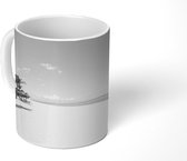 Mok - Palmen op het strand - zwart wit - 350 ML - Beker