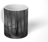 Mok - Blurry Forest - zwart wit - 350 ML - Beker