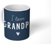 Mok - Koffiemok - Cadeau opa - Vaderdag - Quote - I love grandpa - Spreuken - Mokken - 350 ML - Beker - Koffiemokken - Theemok - Mok met tekst - Vaderdag cadeau - Geschenk - Cadeautje voor hem - Tip - Mannen
