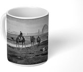 Mok - Zwart-wit tekening van de stad Caïro - 350 ML - Beker