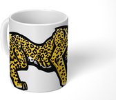 Mok - een luipaard dat op jacht is - 350 ML - Beker