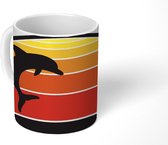 Mok - Dolfijn - Zonsondergang - SIlhouet - 350 ML - Beker