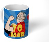 Mok - Koffiemok - Verjaardag - Man - 70 Jaar - Mokken - 350 ML - Beker - Koffiemokken - Theemok