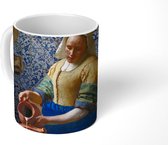 Mok - Koffiemok - Melkmeisje - Delfts Blauw - Vermeer - Schilderij - Oude meesters - Mokken - 350 ML - Beker - Koffiemokken - Theemok