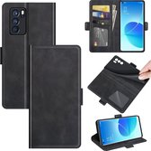 Oppo Reno6 Pro Hoesje - MobyDefend Luxe Wallet Book Case (Sluiting Zijkant) - Zwart - GSM Hoesje - Telefoonhoesje Geschikt Voor: Oppo Reno6 Pro