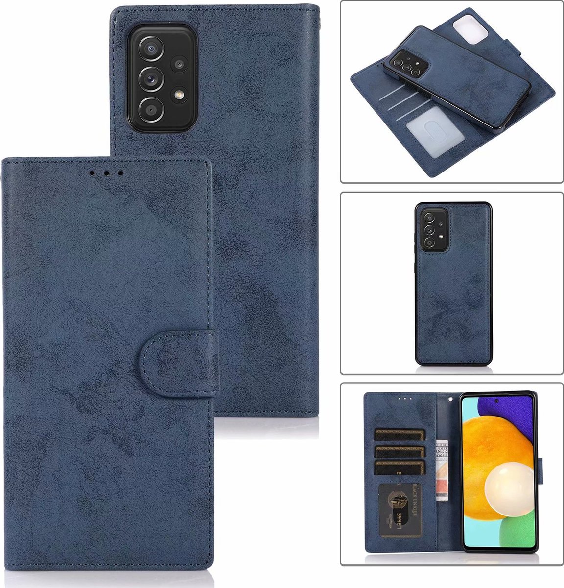 Bookcase Samsung Galaxy A50 | Hoogwaardig Pu Leren Telefoonhoesje | Lederen Wallet Case | Blauw