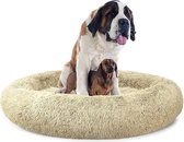 Pawzle Hondenmand - Donut Hondenkussen - Kattenmand - Bed voor Honden & Katten - Wasbaar - 120cm - Grijs