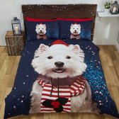 Kerst dekbedovertrek Westie terrier hond