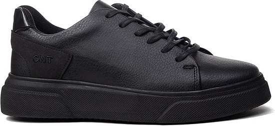 Heren Sneakers- Mannen Sportschoenen 166- Leather look- Zwart- Maat 40 |  bol.com