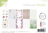Joy! Crafts Papierset - Design - Lente met Michelle A4 -10 vel - 2 knip/4x2 designs dubbelzijdig - 200