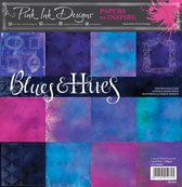 Pink Ink Designs Papier - Blues & hues - 24 vellen - 12 designs - 20,3x20,3cm