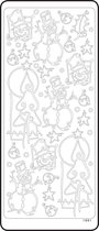 Vaessen Creative Sticker - 10x23cm - 10st - goud sneeuwman