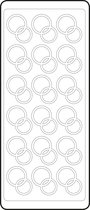 Vaessen Creative Sticker - 10x23cm - 10st - zilver ringen