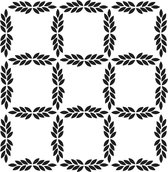 Hobbysjabloon - Template 12x12" 30x30cm leaf grid