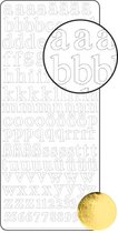 Vaessen Creative Sticker - 10x23cm - 10st - goud alfabet cijfers