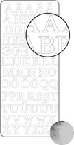 Vaessen Creative Sticker - 10x23cm - 10st - zilver alfabet