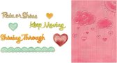 Sizzix Framelits Snijmal Set - With Textured Impressions Rain