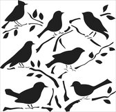 The Crafter's Workshop Stencil - 15x15cm - birds
