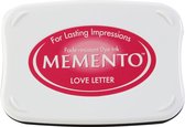 ME-302 Memento inkt rood love letter - inktkussen groot stempelkussen - rood