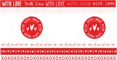 Studio Light Washi Tape - Red/White - Filled With love nr.19