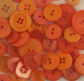 Buttons Galore color blends 1,2-2,5cm +/- 75x tangerine