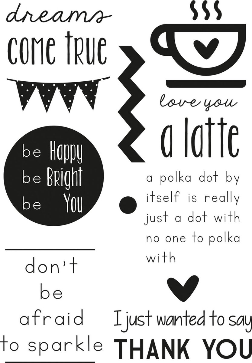Vaessen Creative Clear Stamps - DromenLove It - A7