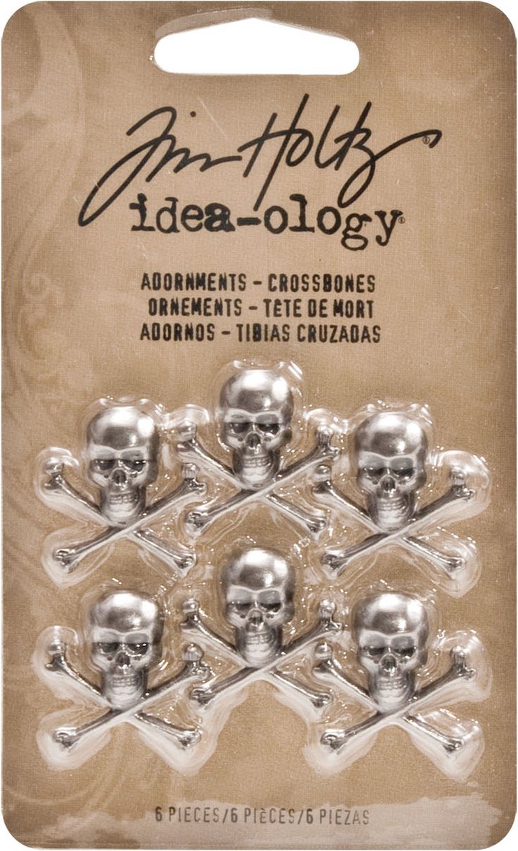 Idea-ology - adornments crossbones - 6 stuks