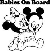 Baby - Babies On Board (wit) (20x15cm) Minnie Mickey Mouse