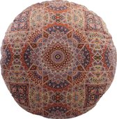 SusaStyle vloerkussen Shahin – rond 90cm – uniek Perzisch design - zijdezacht