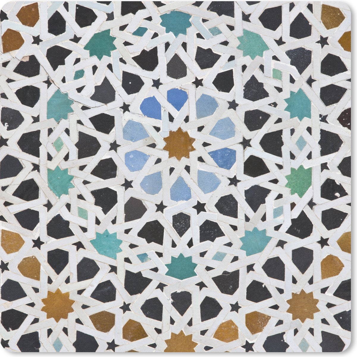 Muismat 30x30 cm - Mousepad Een Marokkaanse Mozaïekdetail - Muismatten
