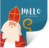 Muurstickers - Sticker Folie - Sinterklaas - Quotes - Sint - Hallo Sinterklaas - Kinderen - Jongens - Meisjes - Kids - 80x80 cm - Plakfolie - Muurstickers Kinderkamer - Zelfklevend Behang