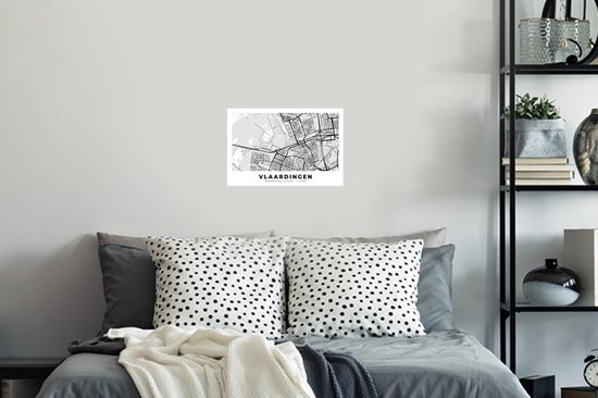 Stickers muraux - Plan de la ville - Vlaardingen - Nederland - 30x20 cm - Feuille adhésive - Carte