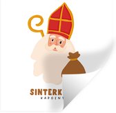 Muurstickers - Sticker Folie - Sinterklaas - Sint - Decoratie - Quotes - Sinterklaas kapoentje - Kinderen - Jongens - Meisjes - Kind - 120x120 cm - Plakfolie - Muurstickers Kinderkamer - Zelfklevend Behang XXL