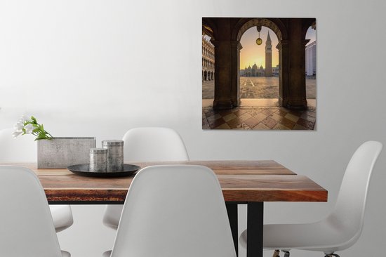 Tableau sur toile Italie - Place - Saint Marc - 50x50 cm - Décoration murale