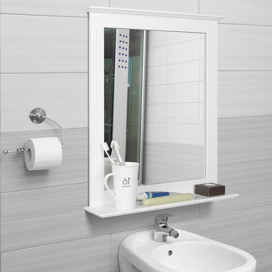 Miroir de bain 60 x 10,5 x 37 cm bois d'ingénierie gris