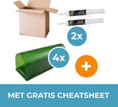 Diervriendelijk Muizen Bestrijdingspakket - All-in-one - 4x Muizenval - 2x Lokmiddel - Met Gratis Cheatsheet