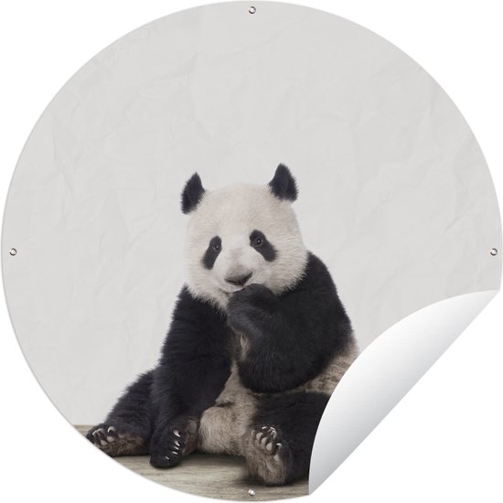 Tuincirkel Panda - Dieren - Kinderen - Jongens - Meisjes - Pandabeer - 60x60 cm - Ronde Tuinposter - Buiten