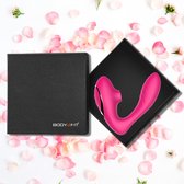 BODY2FIT® 2 in 1 Luxe vibrator voor ultieme G-spot & clitoris genot | Vibrators voor vrouwen | Koppel vibrator | Dildo met zuigeffect | 20 standen | Oplaadbare batterij | Pink | GR