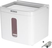 ECOCO - Porte-rouleau de papier toilette - Porte-rouleau de papier toilette - Porte-rouleau de papier toilette - Plastique blanc étanche - Porte-téléphone sans perçage
