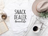 Lykke Snack Dealer | Moeder T-Shirt | 100% Katoen | Wit | Maat L