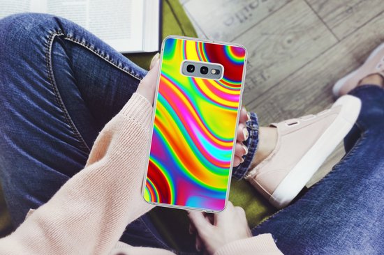 Coque Samsung Galaxy S10e - Art - Vagues - Couleurs - Psychédélique - Coque de téléphone en Siliconen