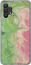 Geschikt voor Samsung Galaxy A32 5G hoesje - Verf - Kunst - Psychedelisch - Siliconen Telefoonhoesje