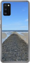 Geschikt voor Samsung Galaxy A41 hoesje - Noordzee - Strand - Water - Siliconen Telefoonhoesje